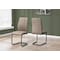 Monarch Specialties Dining Chair, Set Of 2, Side, Upholstered, Kitchen, Dining Room, Fabric, Metal, Beige, Black I 1114 - alternate 2